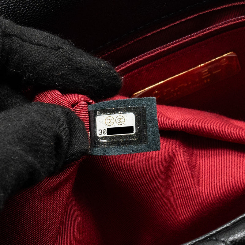 Chanel medium 19 bag goatskin black multicolour hardware