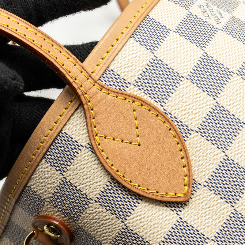 Louis Vuitton Neverfull PM Damier Azur GHW