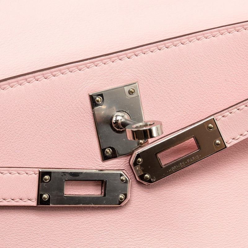 Hermes kelly Pochette swift 3Q Rose Sakura SHW Stamp Z