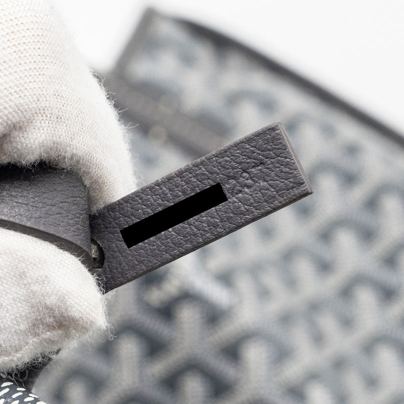 Goyard Mini Anjou Tote Bag Goyardline Canvas/Calfskin Grey SHW