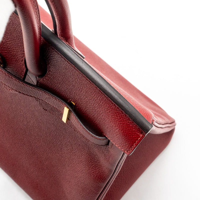 Hermes Birkin 30 Epsom Rouge Grenat GHW Stamp X