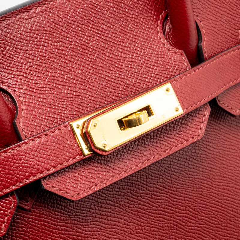 Hermes Birkin 30 Epsom Rouge Grenat GHW Stamp X