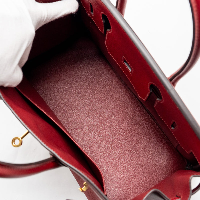 Hermes Birkin 30 Epsom Rouge Grenat GHW Stamp X
