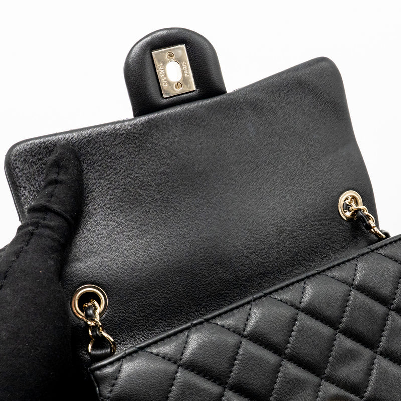 Chanel Pearl Crush Mini Rectangular Lambskin Black LGHW (Microchip)