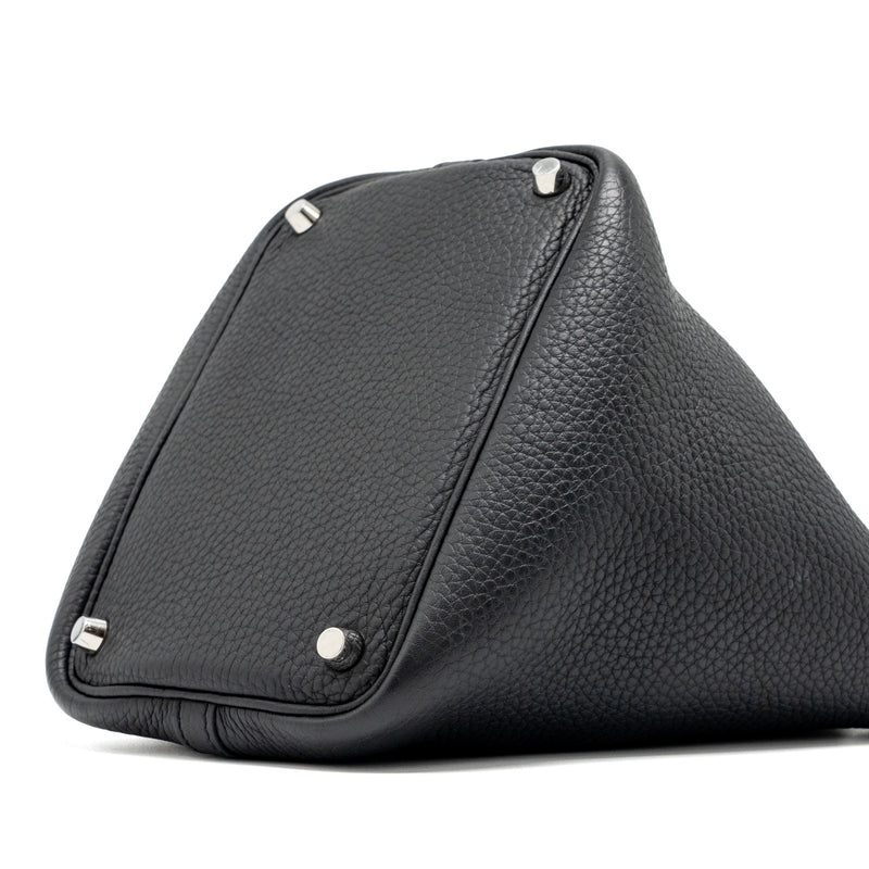 Hermes Picotin 18 Lock bag Clemence black SHW stamp square O