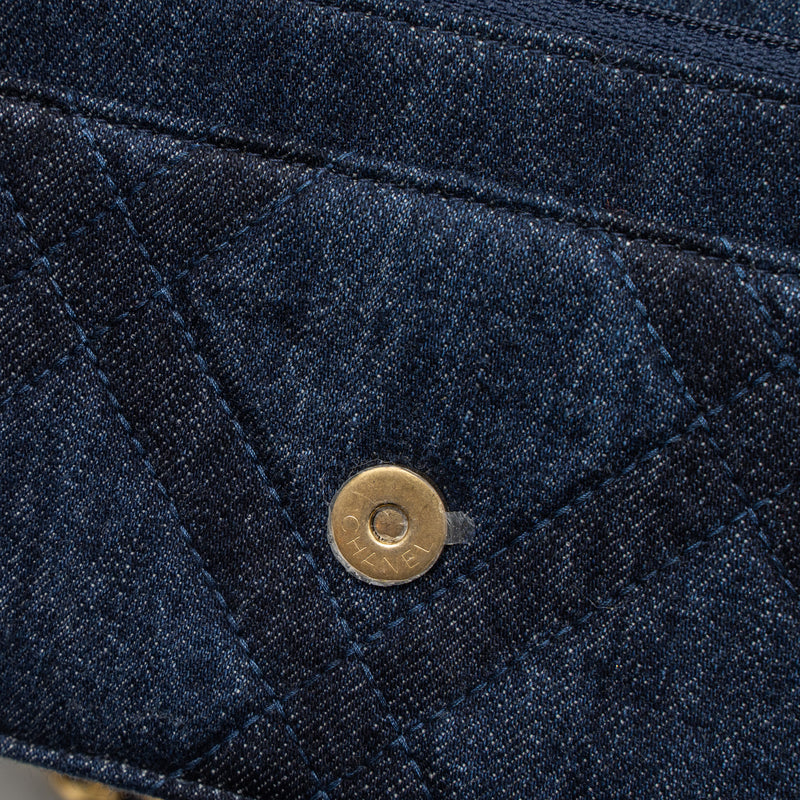 Chanel 19 wallet on chain limited denim dark blue multicolour hardware (microchip)