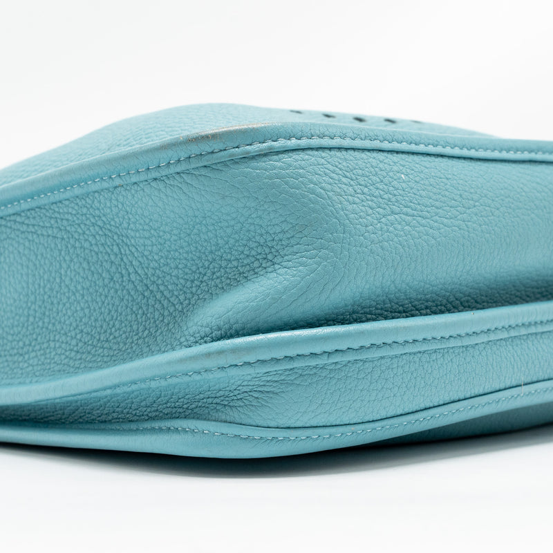Hermes evelyne 29 clemence blue atoll SHW Stamp T
