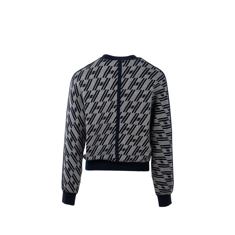 hermes size 34 reversible knitwear cashmere / cotton Navy