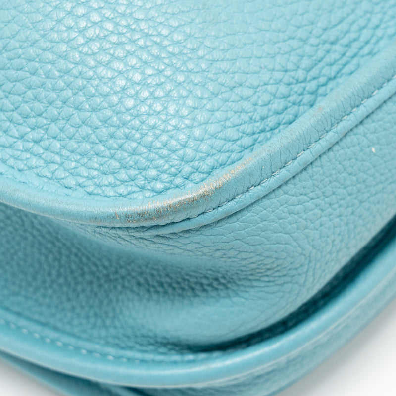 Hermes evelyne 29 clemence blue atoll SHW Stamp T