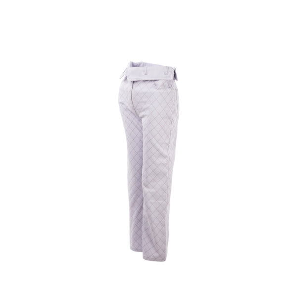Chanel Size 34 20C Denim Jeans Cotton/Polyester Lavender