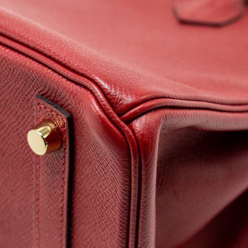 Hermes Birkin 30 Epsom Rouge Grenat GHW Stamp X
