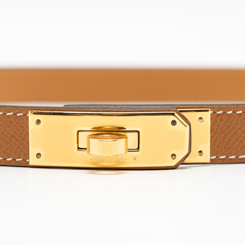 Hermes Kelly 18 Belt Epsom Gold GHW Stamp Z