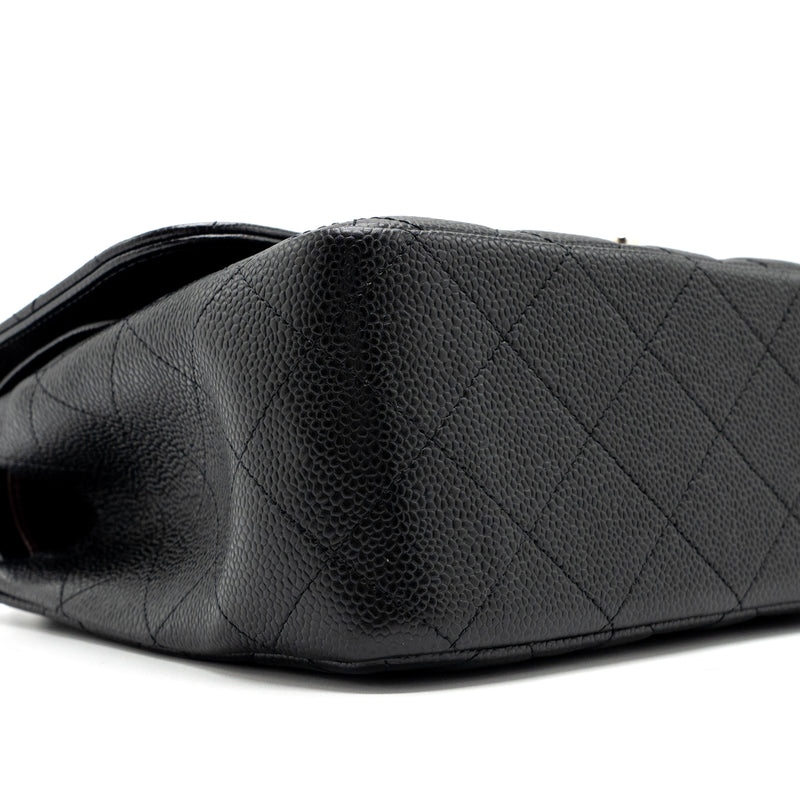 CHANEL JUMBO CLASSIC DOUBLE FLAP Caviar BLACK SHW
