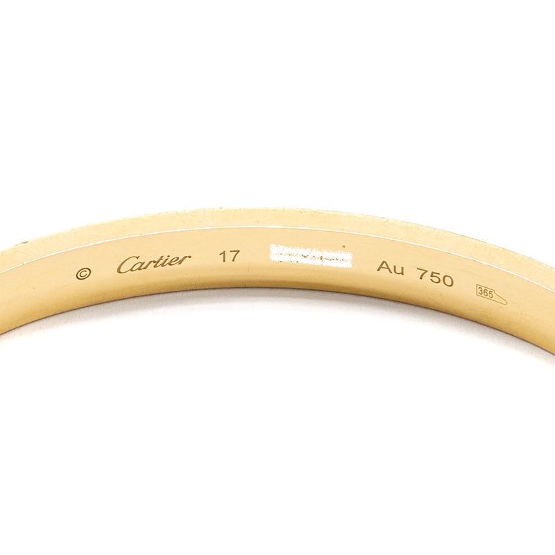 Cartier Size 17 Love bracelet Yellow Gold