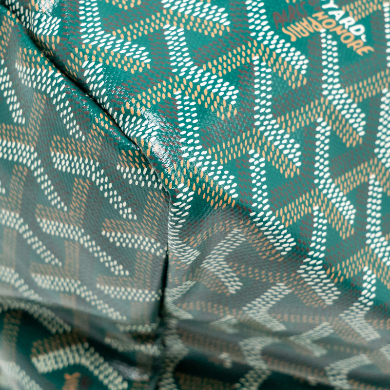 Goyard Saint Louis GM Tote Goyardine Canvas Green SHW