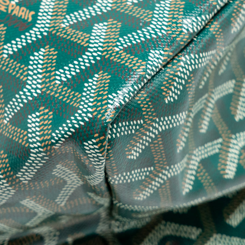Goyard Saint Louis GM Tote Goyardine Canvas Green SHW