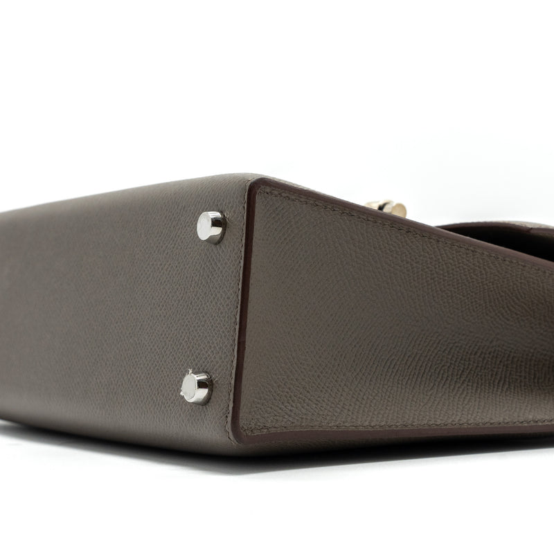 Hermes verrou 21 epsom gris etain SHW stamp X