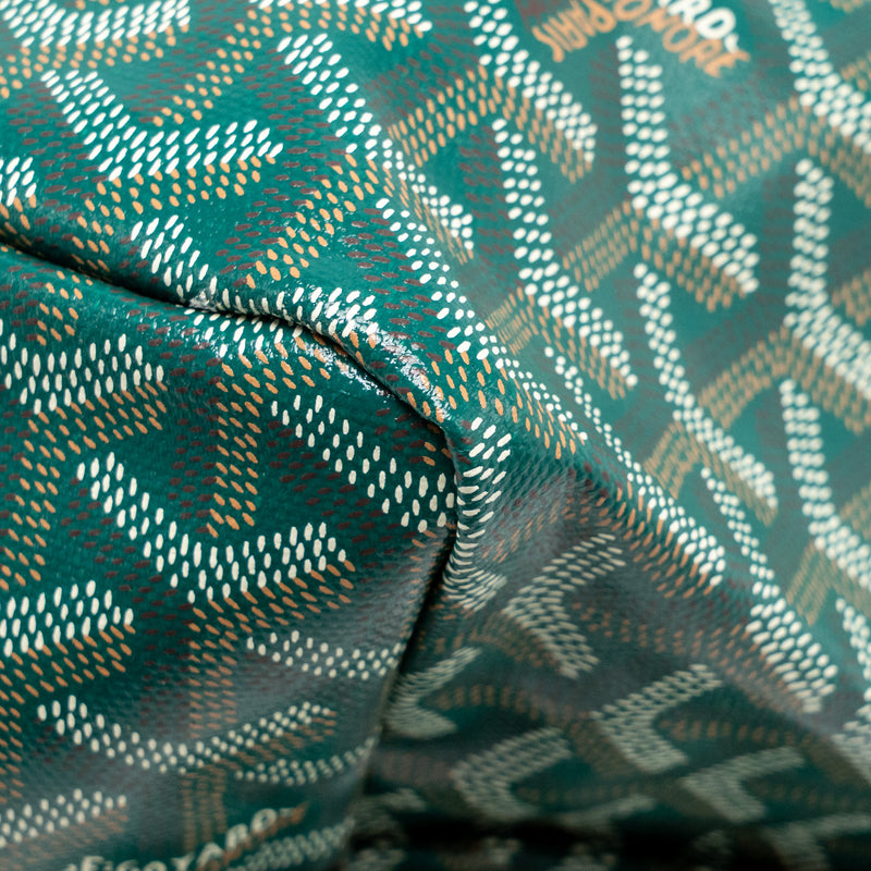 Goyard Saint Louis GM Tote Goyardine Canvas Green SHW