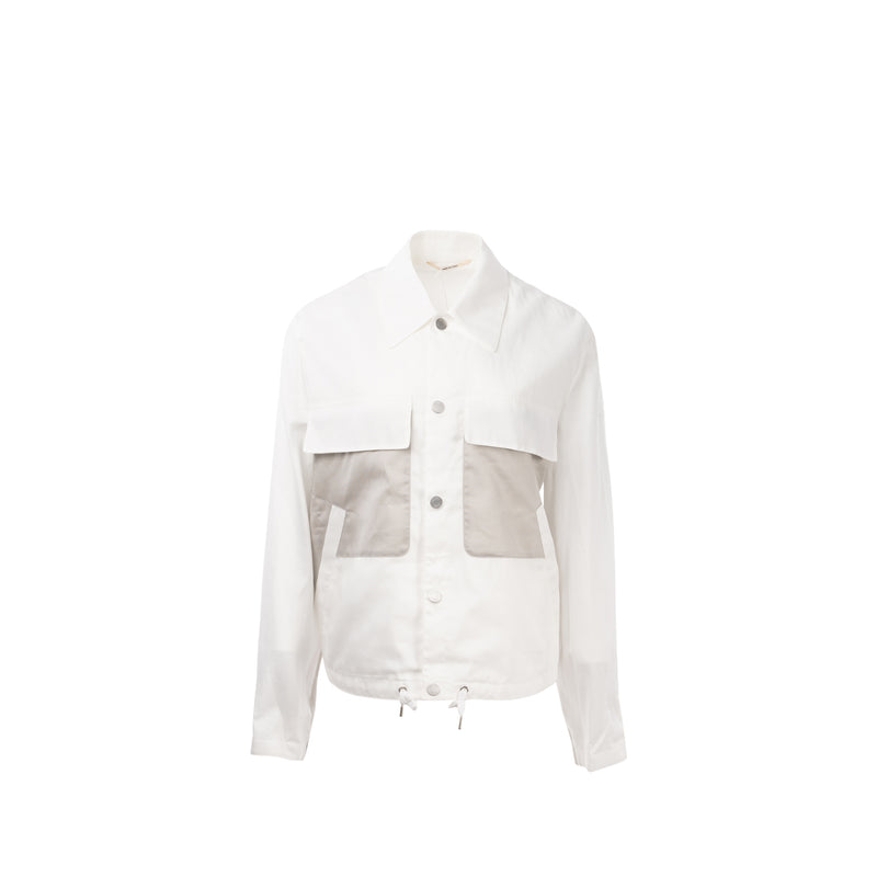 Hermes Size 44 Blouson Droit Jacket Ecume