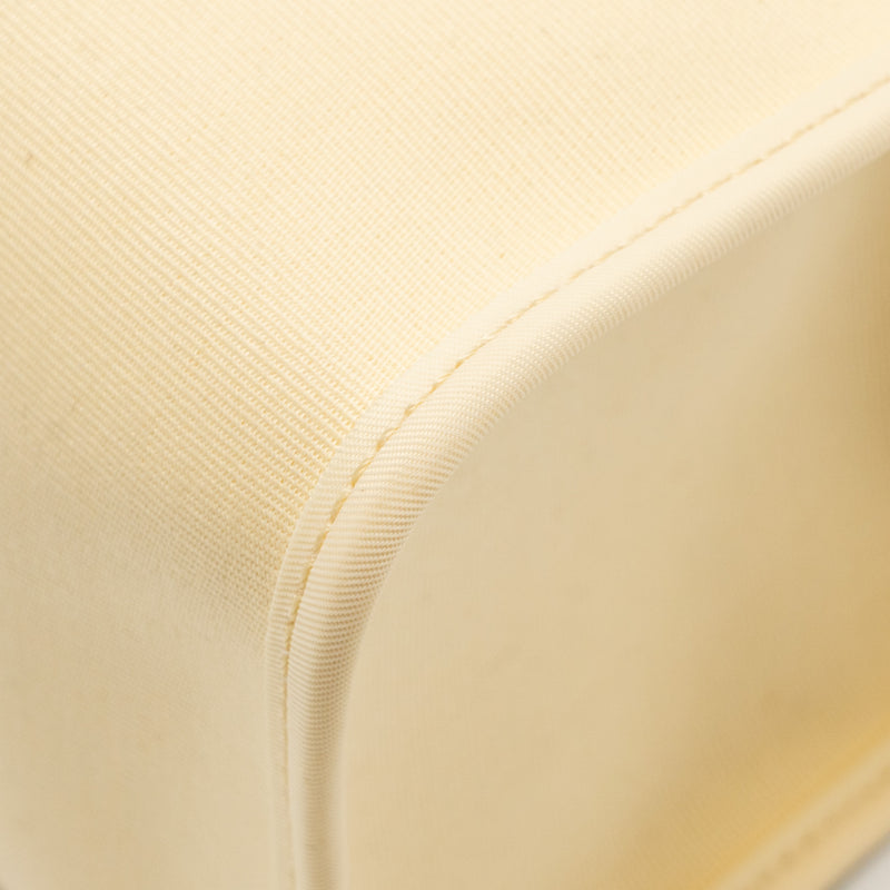 Hermes Herbag 31 Zip Bag Canvas/Hunter Leather Vanille/Naturel-Sable SHW Stamp D