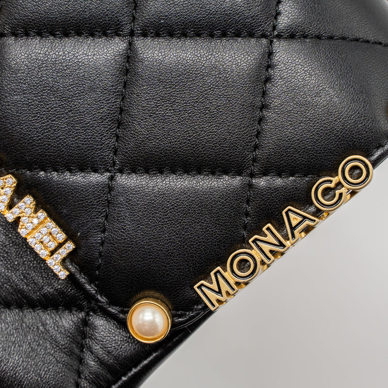 Chanel limited edition quilted flap bag lambskin black GHW (microchip)