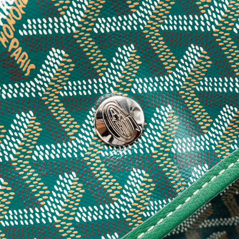 Goyard Saint Leger backpack with bulldog print canvas green SHW