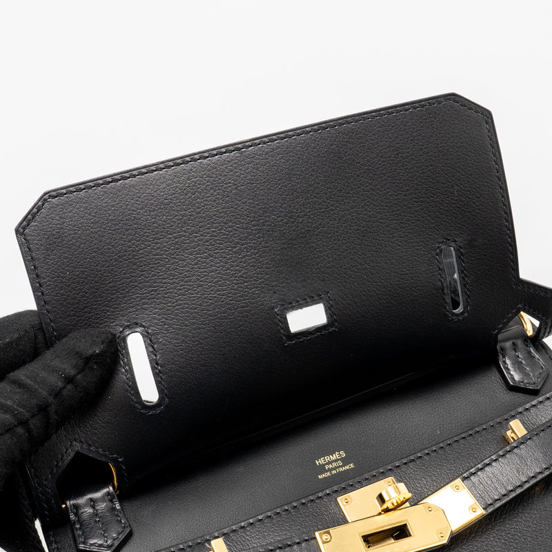 Hermes Mini Jypsiere Evergrain Black GHW Stamp B