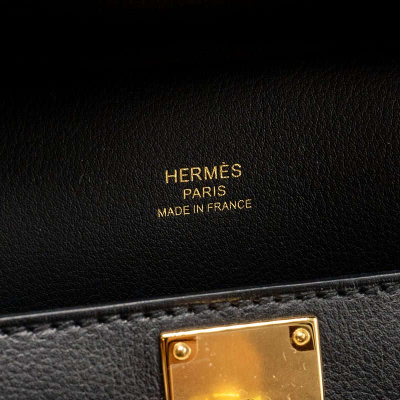 Hermes Mini Jypsiere Evergrain Black GHW Stamp B