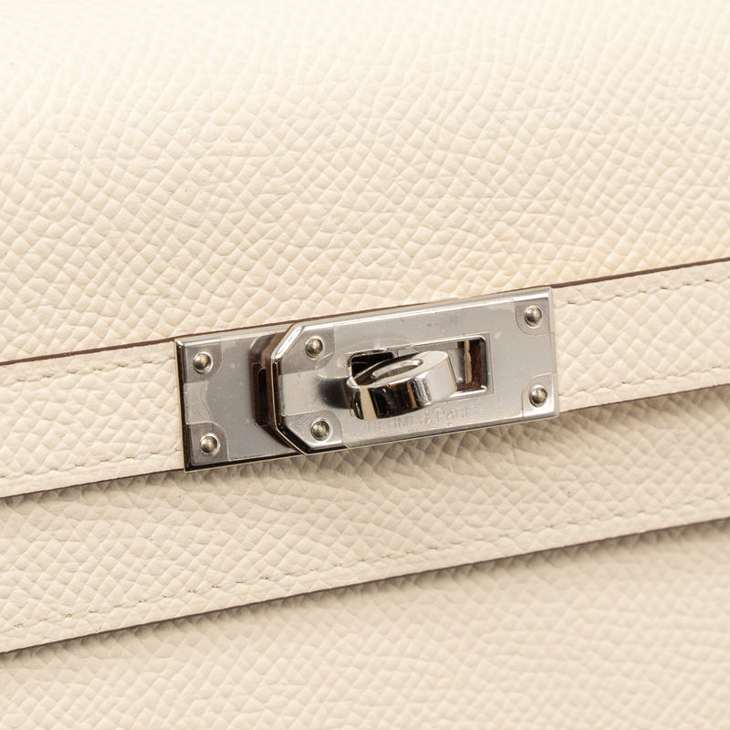 hermes classic kelly to go epsom nata / Jaune poussin SHW stamp U