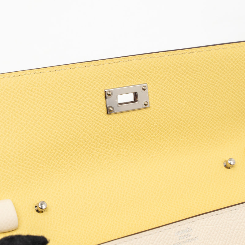 hermes classic kelly to go epsom nata / Jaune poussin SHW stamp U