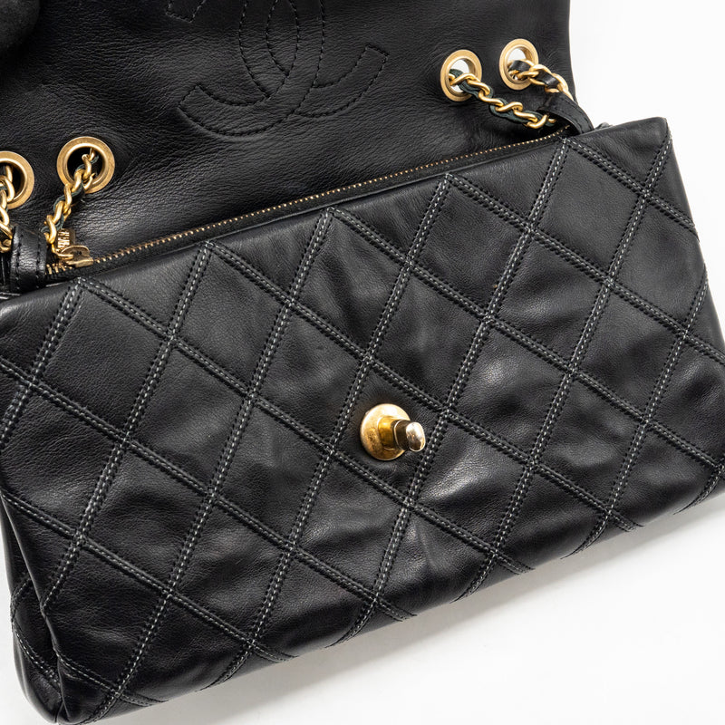 Chanel Thin City Flap Bag Lambskin Black GHW
