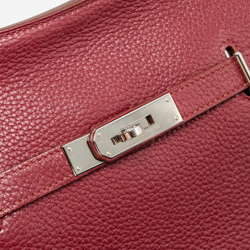Hermes jypsiere 28 Clemence rouge grenat SHW Stamp square P
