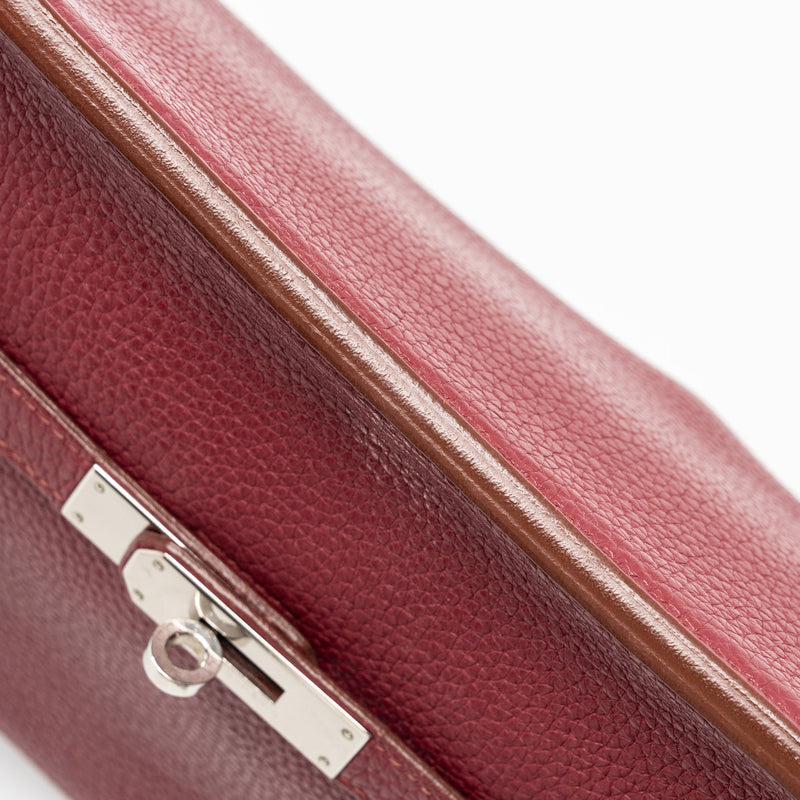 Hermes jypsiere 28 Clemence rouge grenat SHW Stamp square P