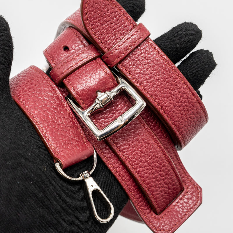 Hermes jypsiere 28 Clemence rouge grenat SHW Stamp square P