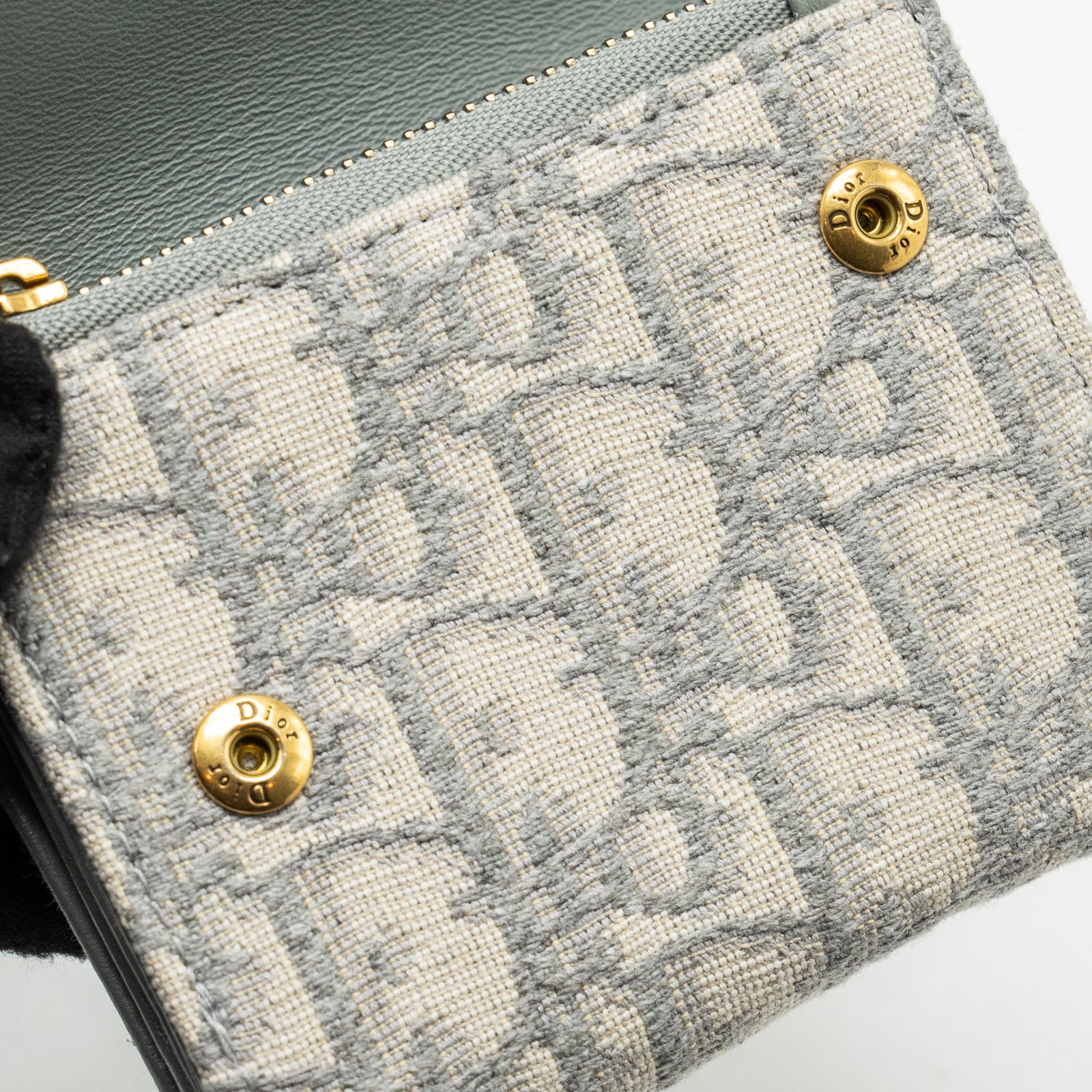 Dior saddle lotus wallet grey oblique jacquard GHW Dior saddle lotus wallet grey oblique jacquard GHW