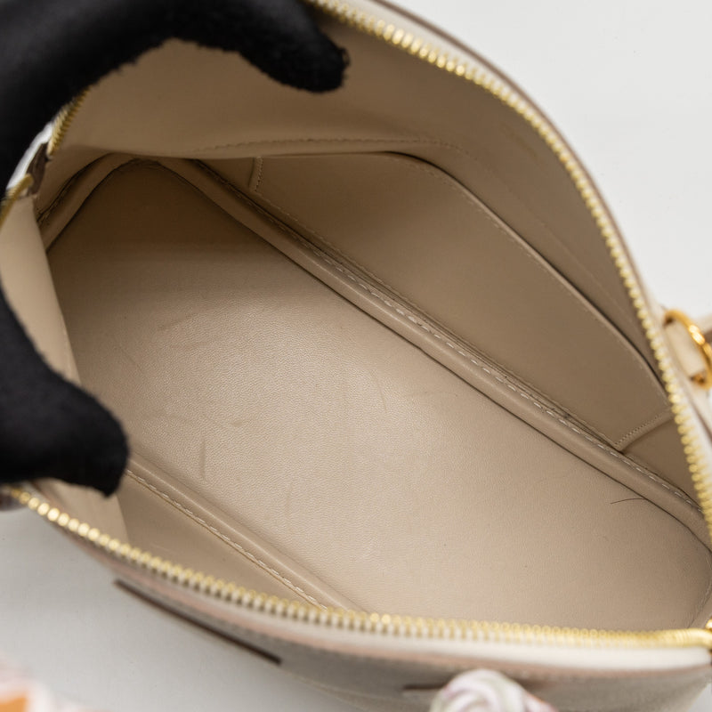 Hermes bolide 27 epsom craie GHW stamp Z with an extra hermes twilly