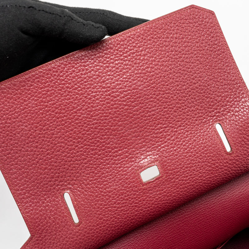 Hermes jypsiere 28 Clemence rouge grenat SHW Stamp square P