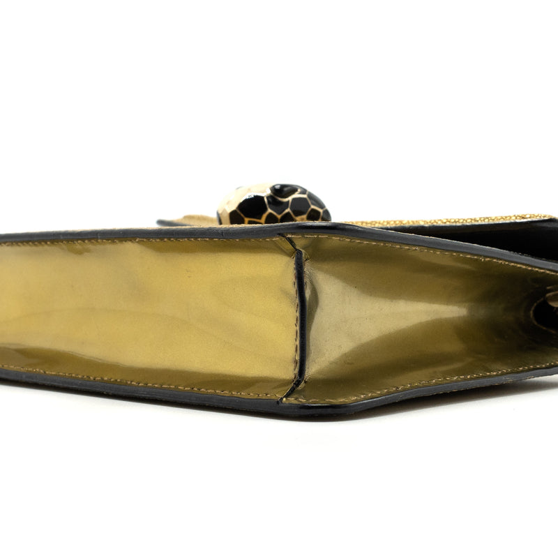 Bvlgari Serpenti Forever Crossbody Bag Stingray Leather Gold LGHW