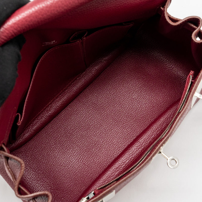 Hermes jypsiere 28 Clemence rouge grenat SHW Stamp square P