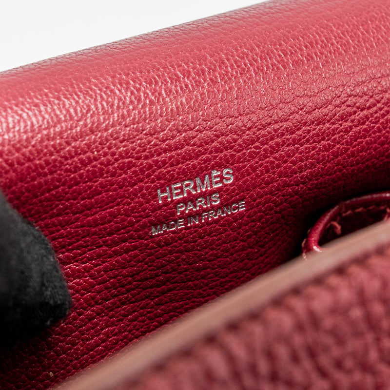 Hermes jypsiere 28 Clemence rouge grenat SHW Stamp square P