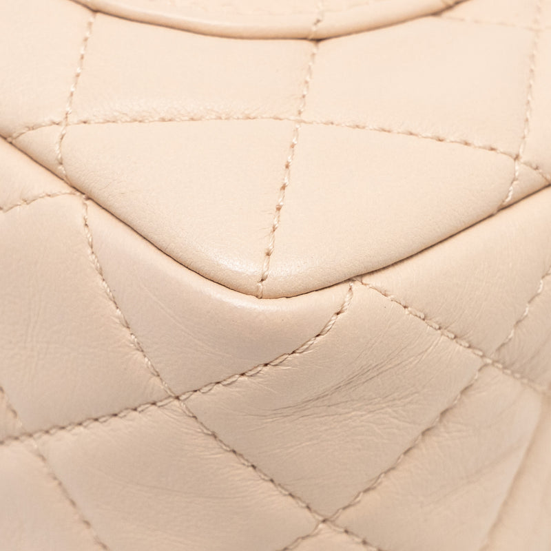 Chanel Pearl Crush Mini Rectangular flap bag Lambskin light pink GHW (microchip)