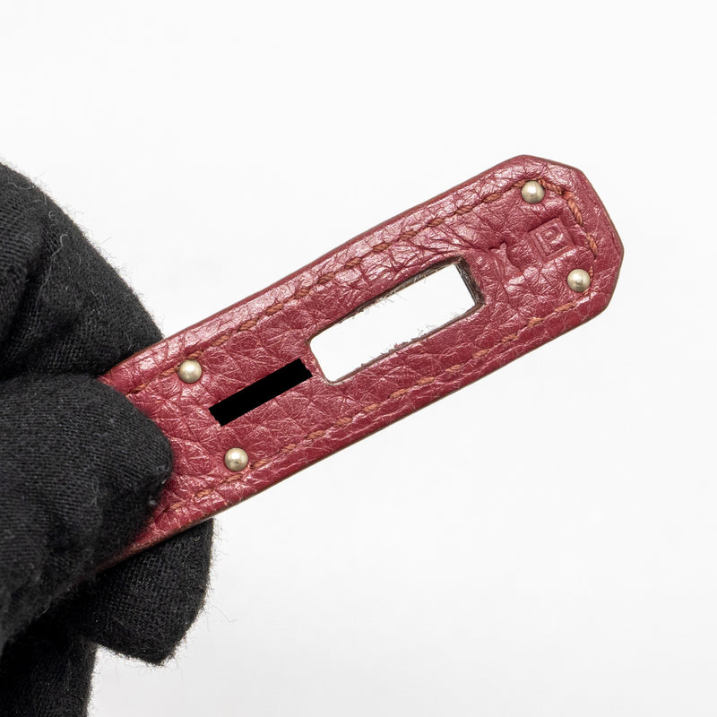 Hermes jypsiere 28 Clemence rouge grenat SHW Stamp square P