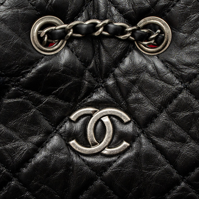Chanel Small Gabrielle Backpack Calfskin Black Multicolour Hardware (Microchip)
