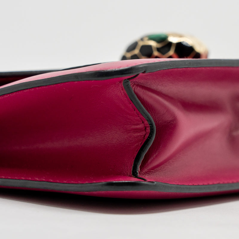 Bvlgari Serpenti Forever Crossbody Bag Calfskin Hot Pink LGHW