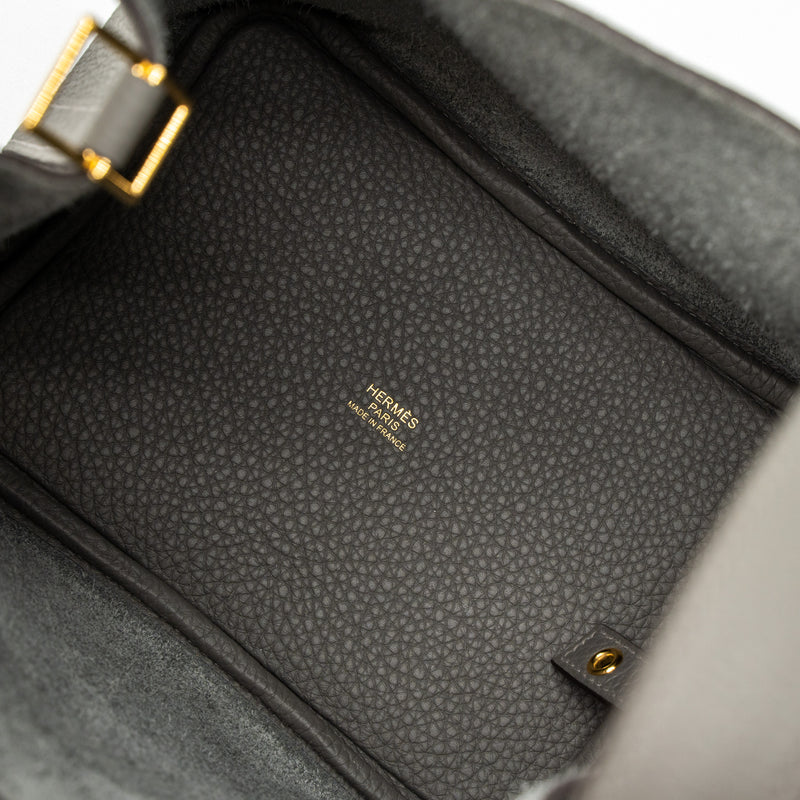 Hermes Picotin 18 Clemence Gris Meyer GHW Stamp U