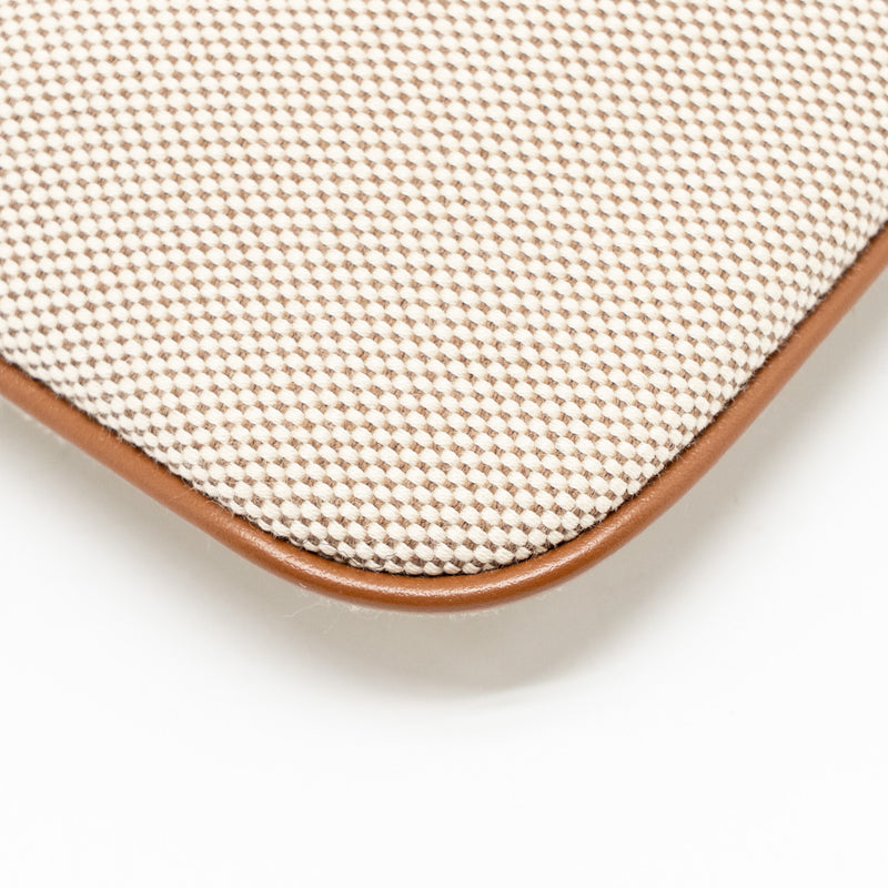 Miu Miu Mini Ivy Bag Canvas/Leather Beige/Brandy GHW