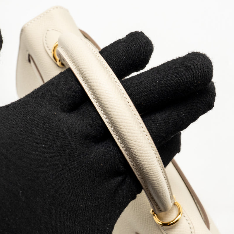 Hermes Kelly 25 Epsom Craie GHW Stamp W