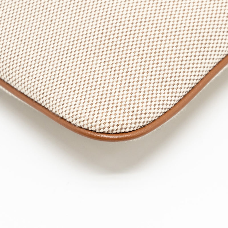 Miu Miu Mini Ivy Bag Canvas/Leather Beige/Brandy GHW