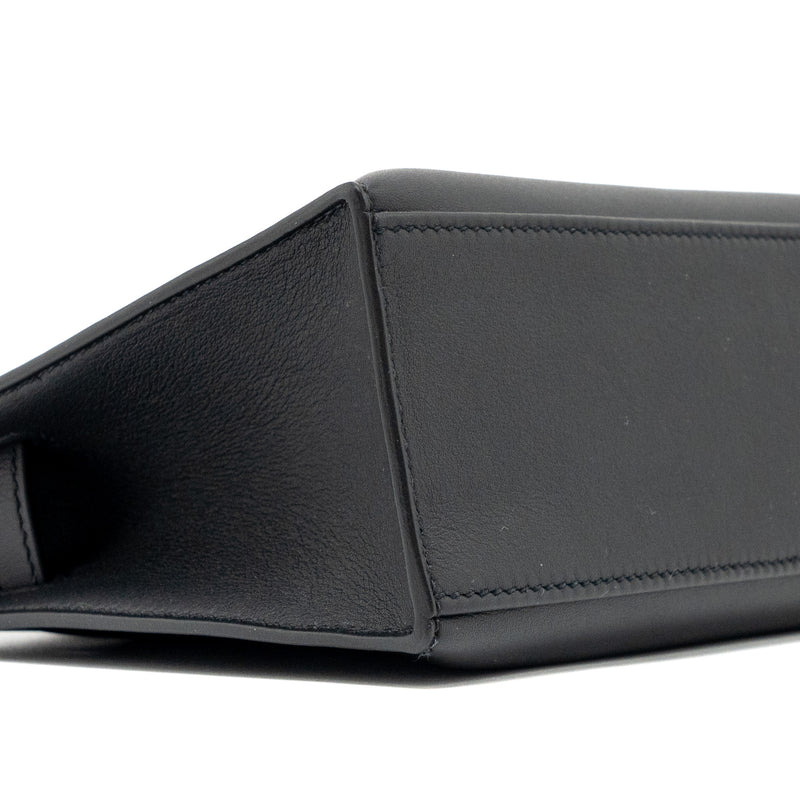 Hermes Kelly Pochette Swift Black RGHW Stamp Z