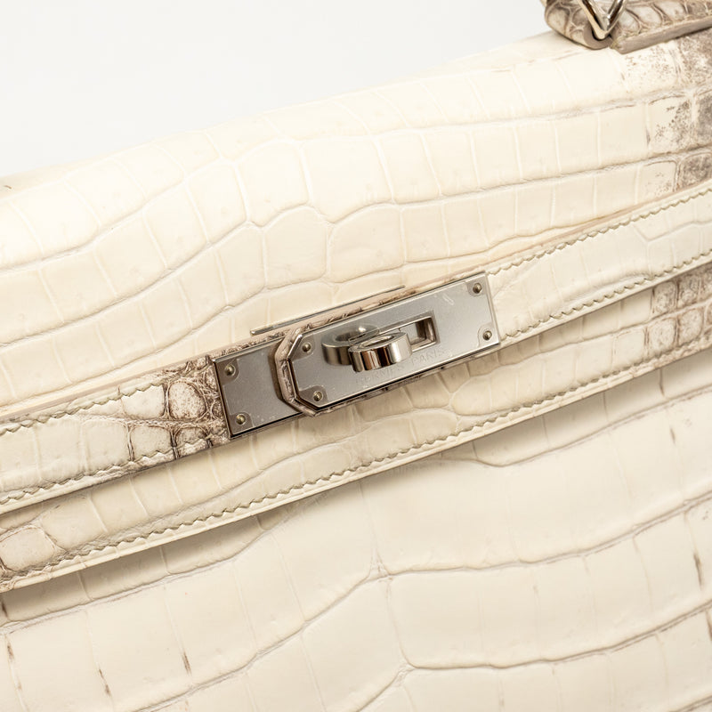 Hermes kelly 32 crocodile niloticus Himalaya blanc SHW stamp Y
